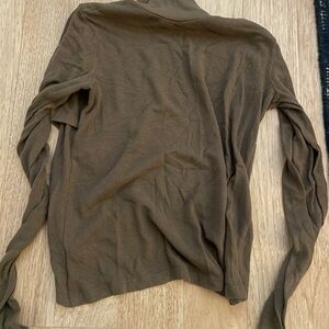 Alo Brown Turtleneck Long Sleeve Top